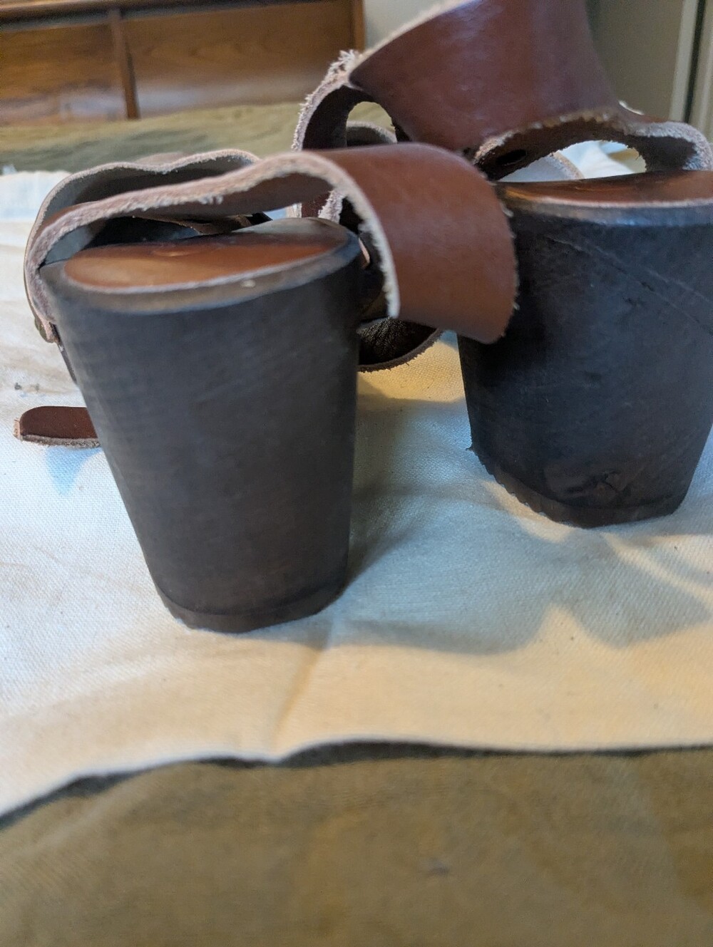 French Bosabo Clog "368" Leather Wood, Rubber Like New - Picture 6 of 9